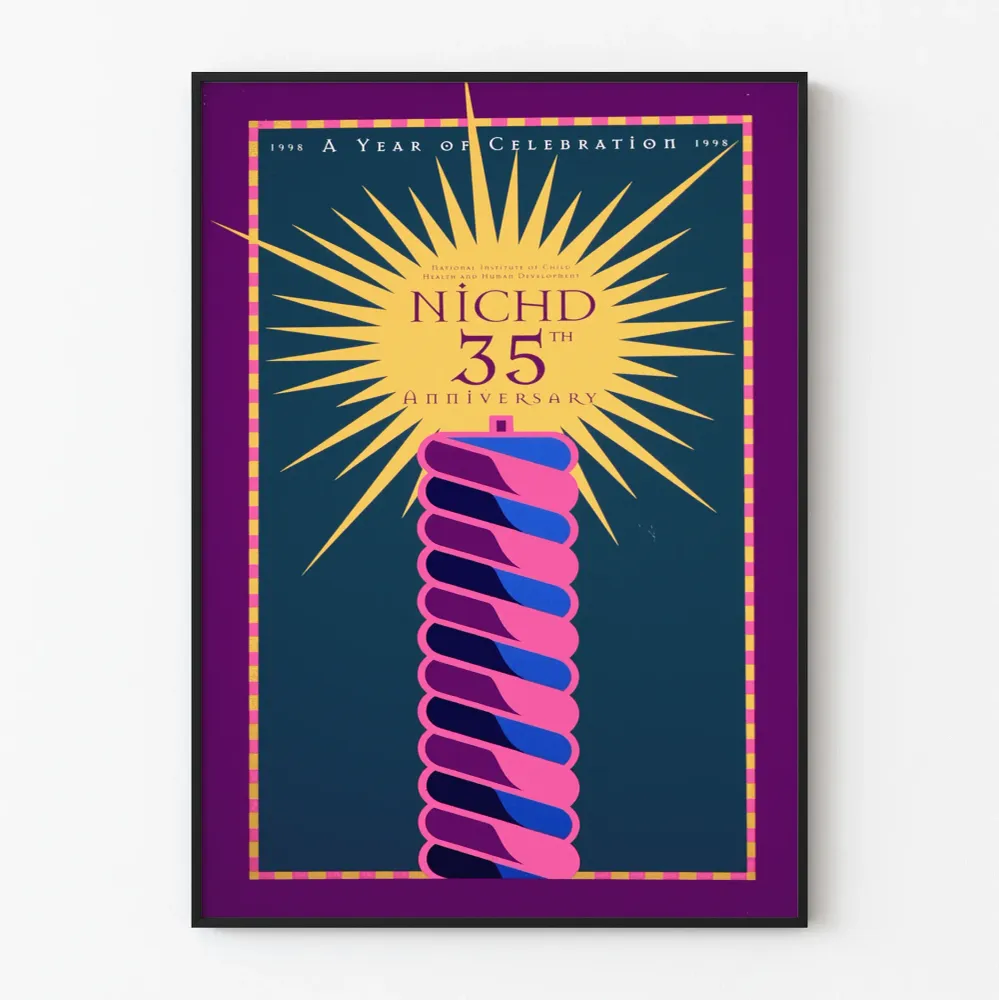 35-vuotisjuhlaposteri NICHD seinäkoriste