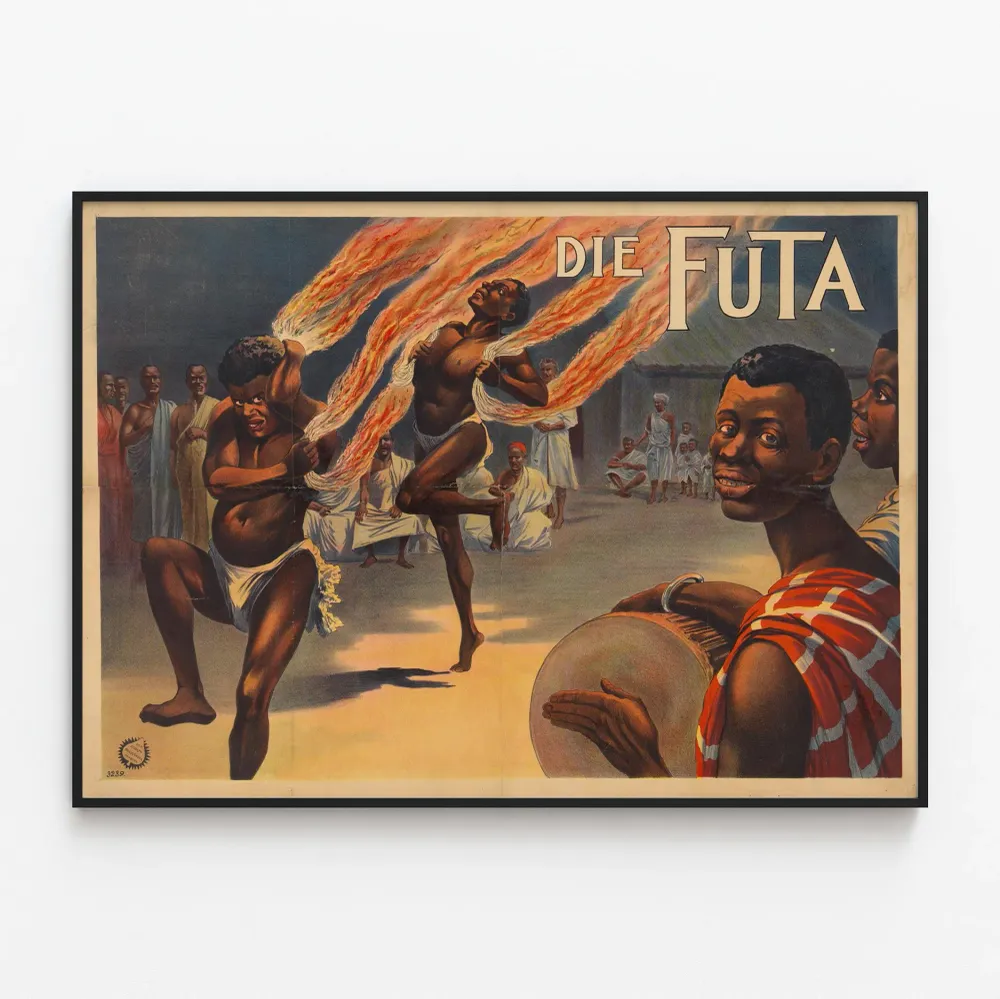 Afrikkalainen perinteinen esitysjuliste Die Futa