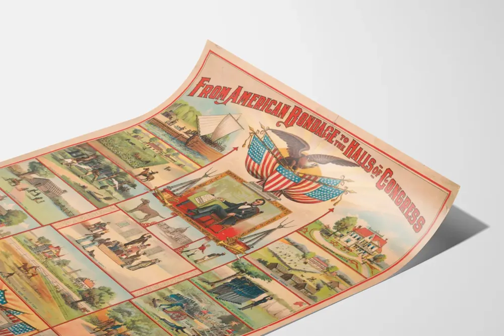 Amerikkalainen historiallinen juliste: Orjuudesta kongressiin
