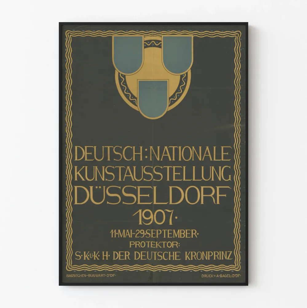Art Déco -juliste Kansallinen taidenäyttely Düsseldorfissa 1907