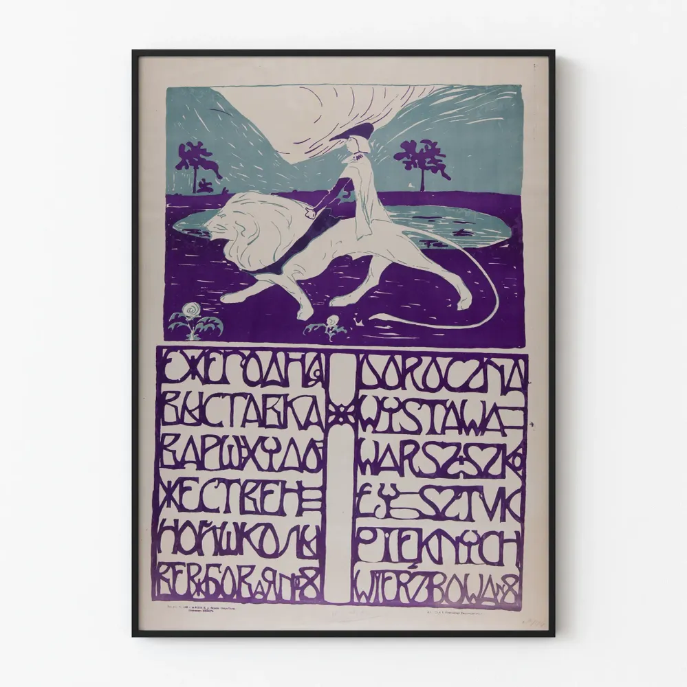 Art Déco -juliste Varsovan taideakatemian vuosinäyttely