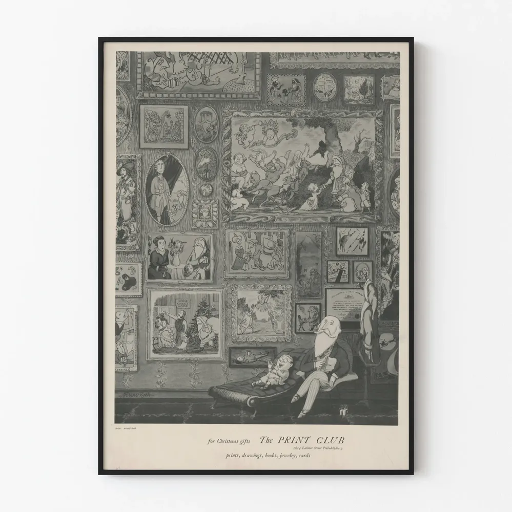 Art deco -juliste Print Clubille - vintage-seinäkoristelu