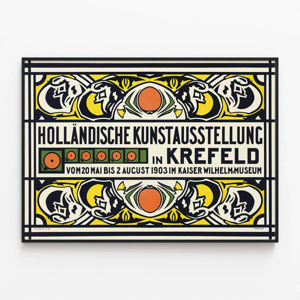 Art Nouveau -juliste Hollannin taidetapahtumasta Krefeldissä 1903