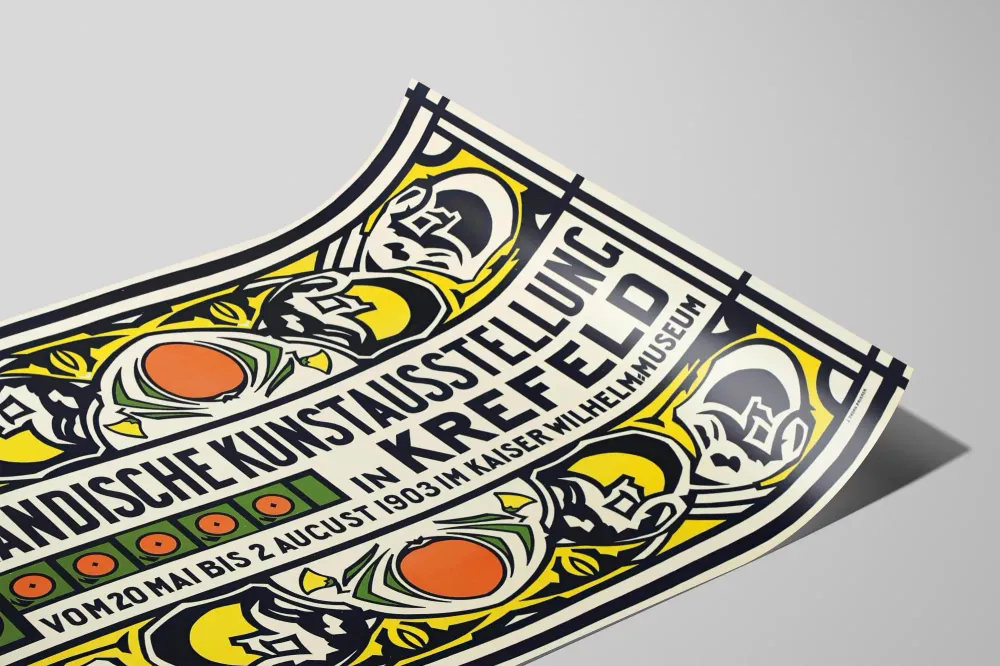 Art Nouveau -juliste Hollannin taidetapahtumasta Krefeldissä 1903