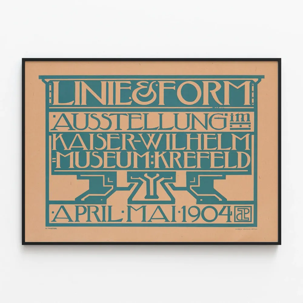 Art Nouveau -juliste linja ja muoto - Kaiser Wilhelm -museon näyttely 1904