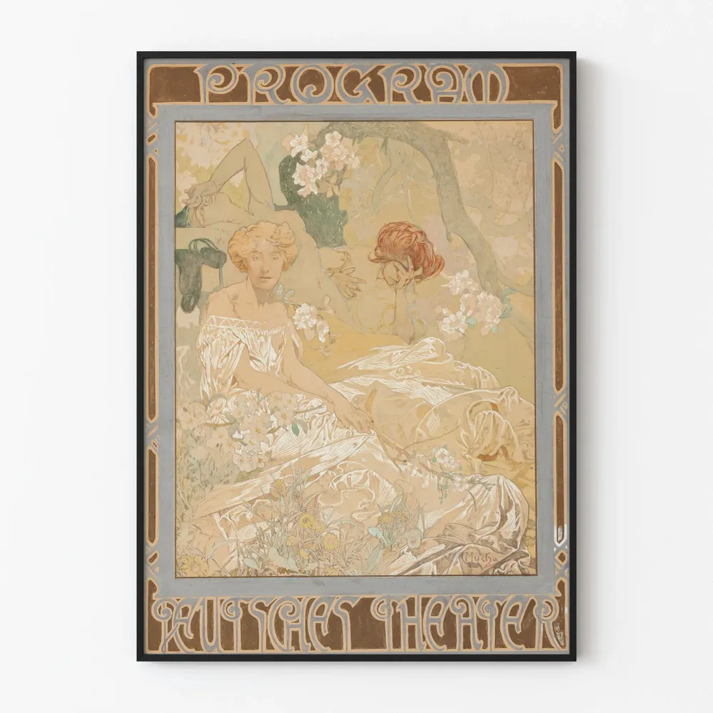 Art nouveau -koristejuliste Deutsches Schauspielhaus -teatterille