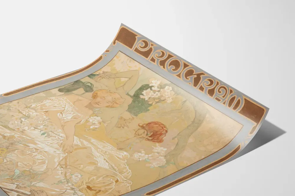 Art nouveau -koristejuliste Deutsches Schauspielhaus -teatterille