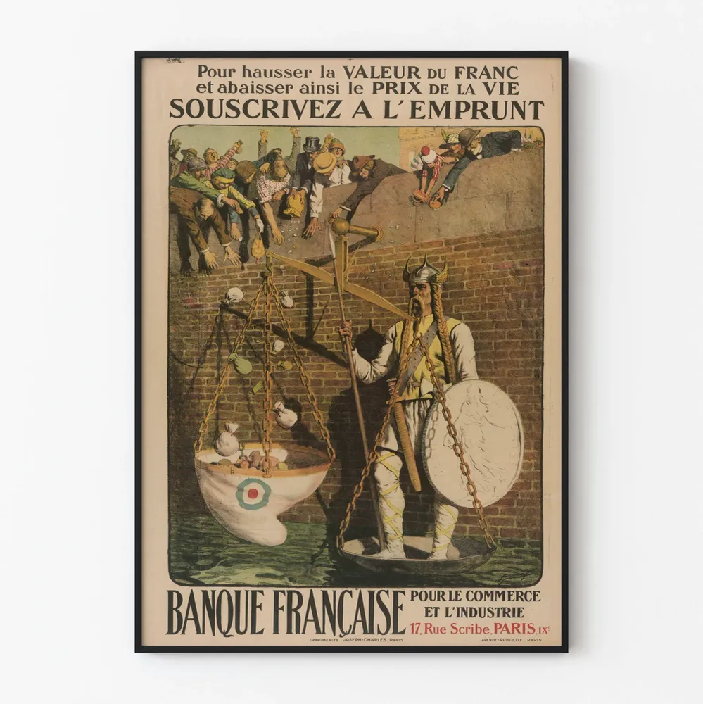 Banque Française pour le Commerce et l'Industrie - Juliste vintage seinäkoriste