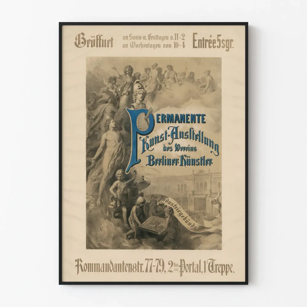 Berliinin pysyvä taidenäyttelyn vintagejuliste