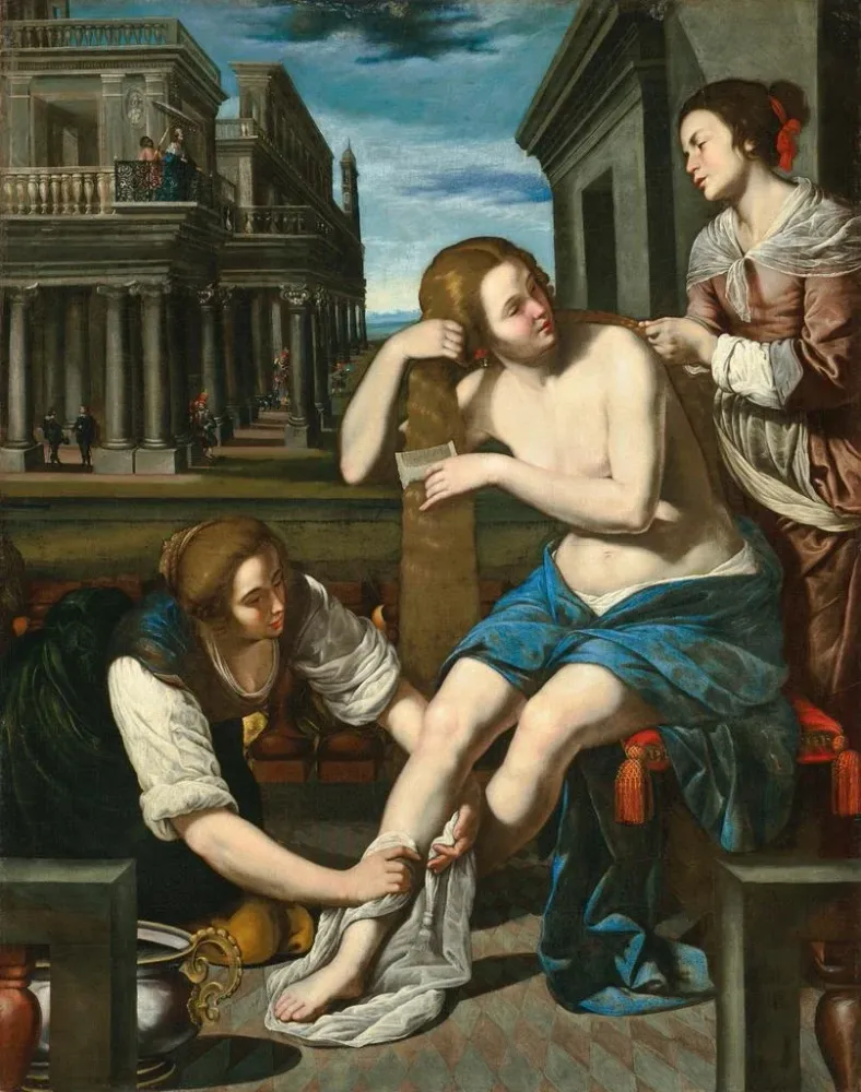 Bethsabée kylvyssä - Artemisia Gentileschi | Taidetuloste