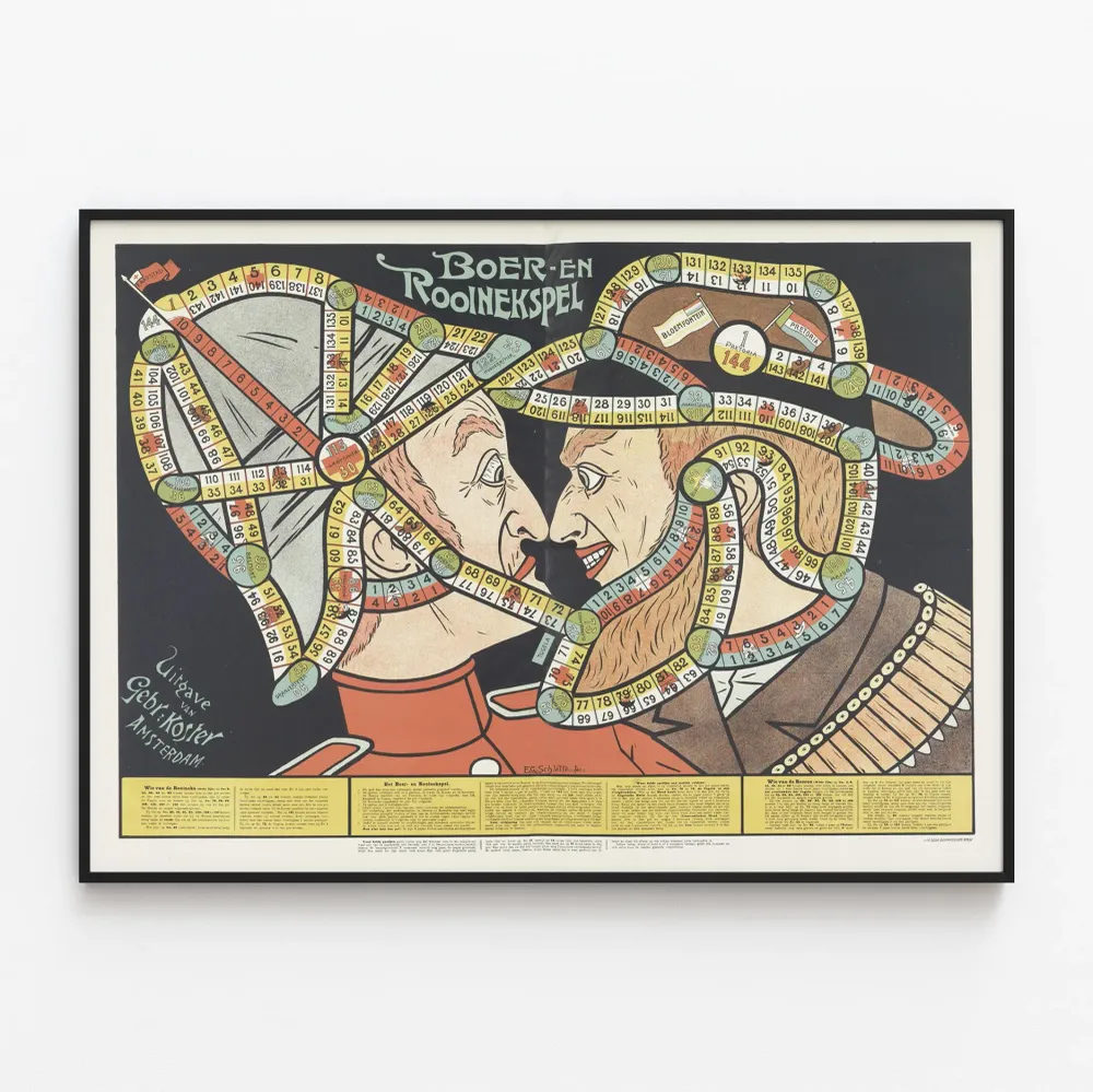 Boer ja Rooiniekspel lautapelin vintagejuliste