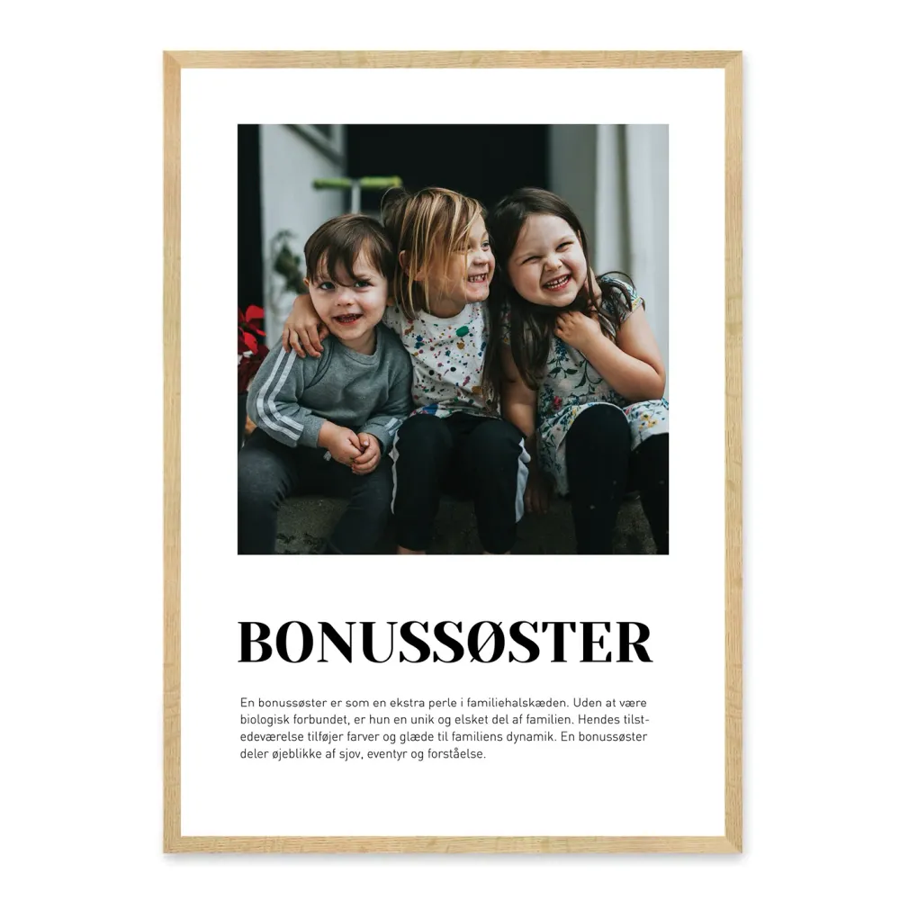 Bonussøster plakat - design selv