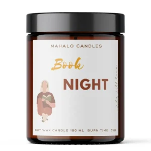 BOOKISH EVENING Soijakynttilä 180 ml käsintehty MahaloCandles