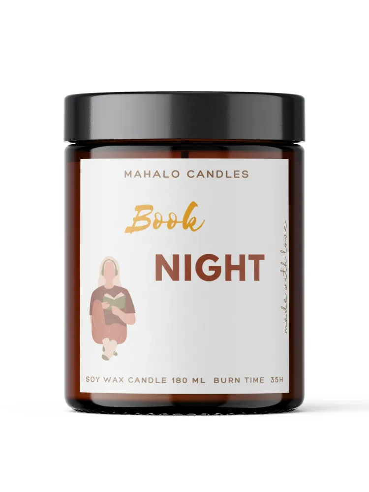 BOOKISH EVENING Soijakynttilä 180 ml käsintehty MahaloCandles
