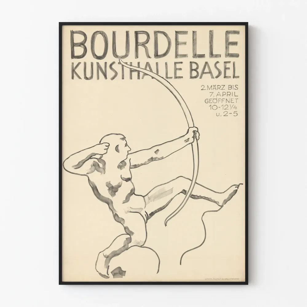 Bourdelle Juliste Kunsthalle Basel - Taiteellinen vintage-seinäkoristelu