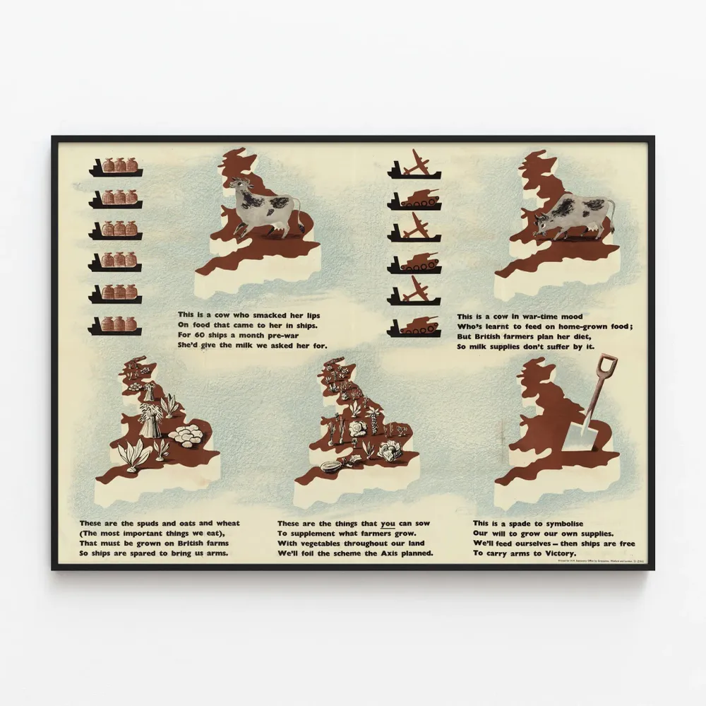 Britannian vintage-maatalouskasvatusjuliste