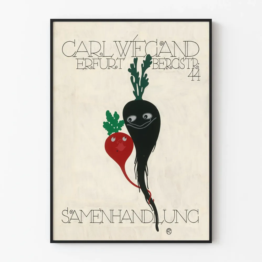 Carl Wiegand Samenhandlung - Vintage-Design Kasvikuvat Juliste