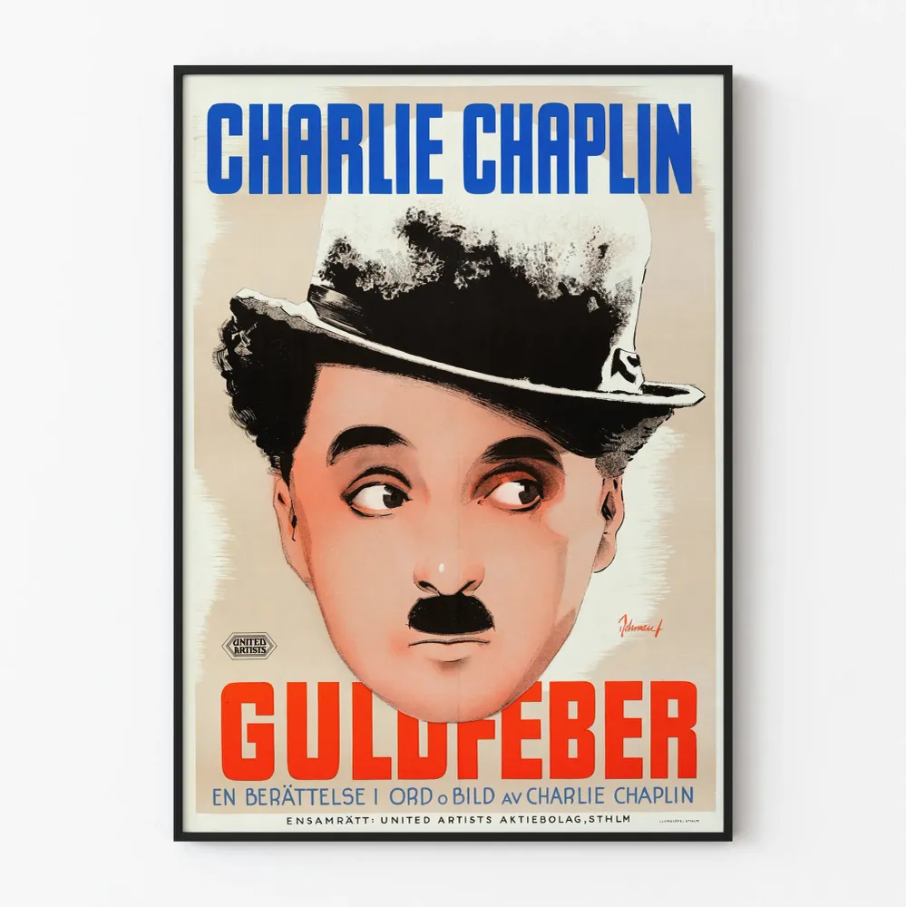 Charlie Chaplin - Kultakuume vintage juliste seinäkoriste