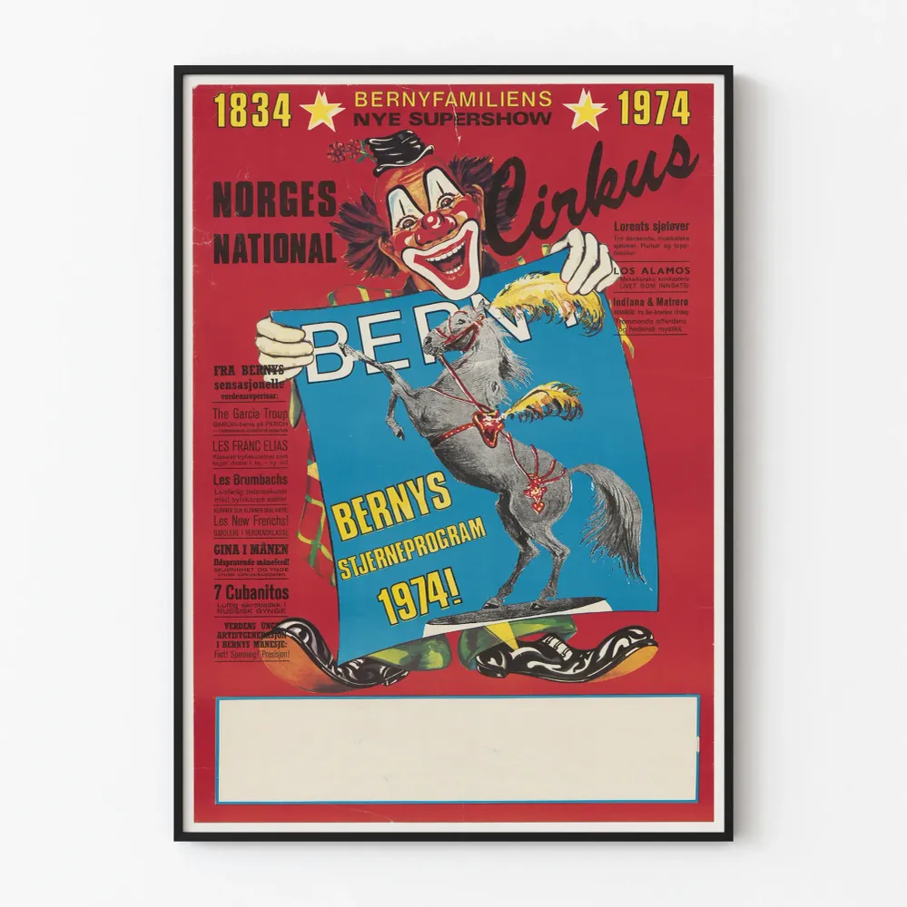 Circus Berny - Näytös 1974 Juliste