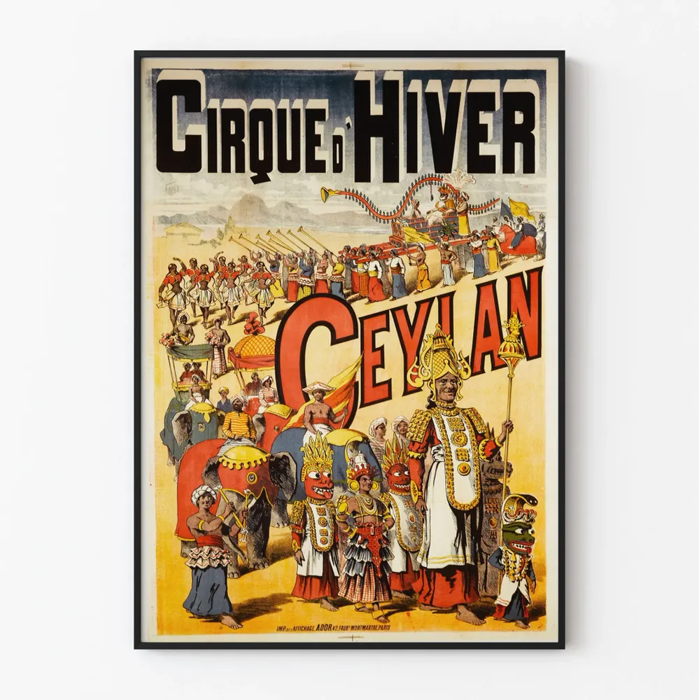 Cirque d'Hiver Ceylan - Juliste seinäkoriste vintage