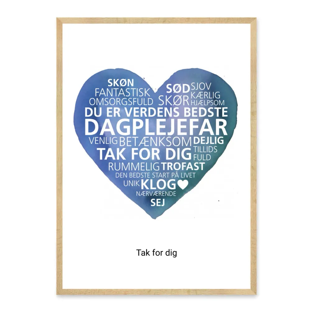 Dagplejefar - Verdens bedste - Design selv plakat
