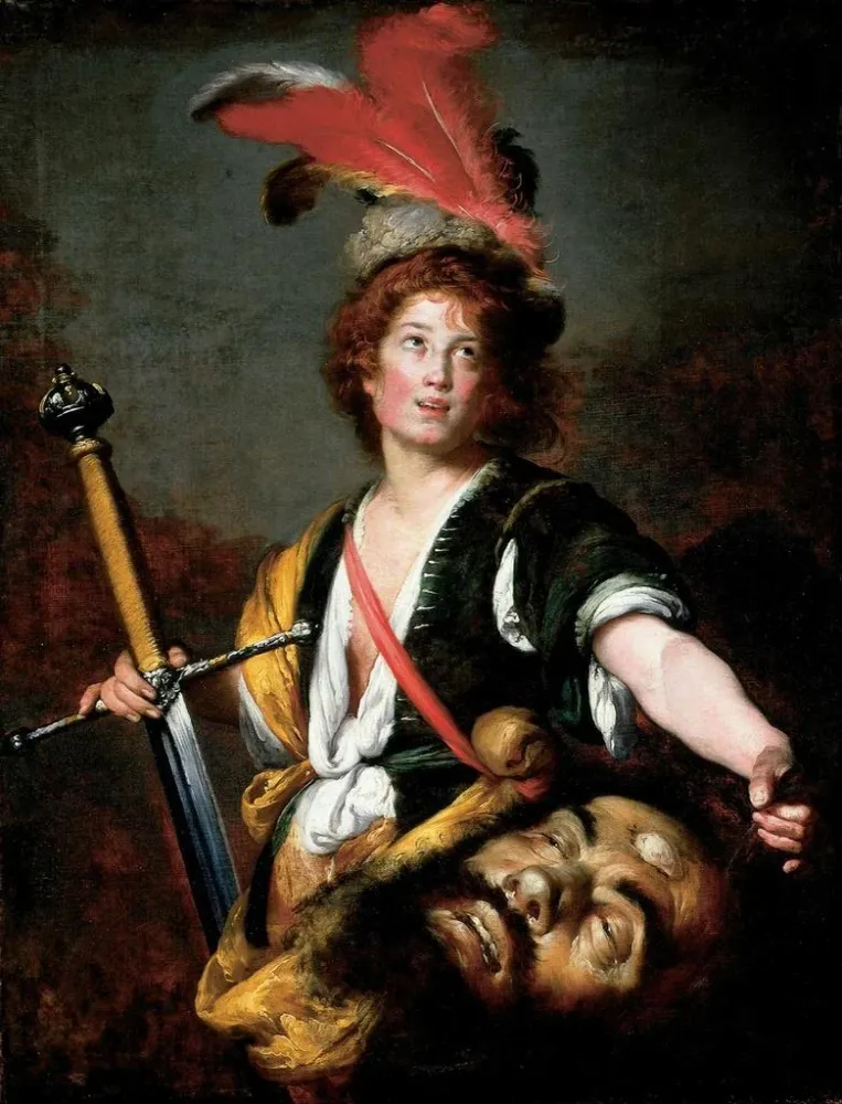 David-maalaus Goliathin päällä - Bernardo Strozzi | Taidetuloste