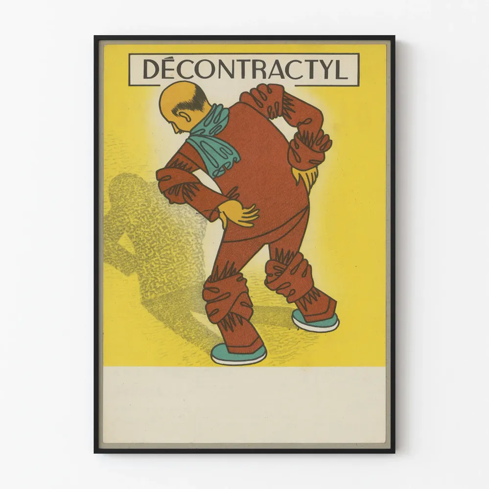 Décontractyl juliste - vintage-seinäkoriste rentoutumisalueelle