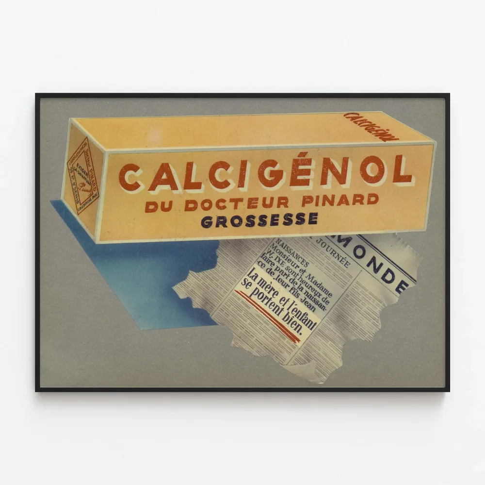 Doktor Pinardin Calcigénol-vintagejuliste raskaudelle