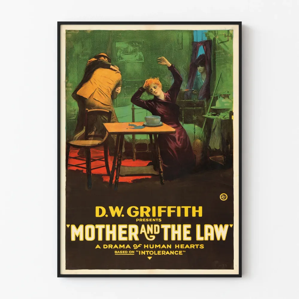 Elokuvajuliste vintage Mother and Law - Retro-seinäkoristelu