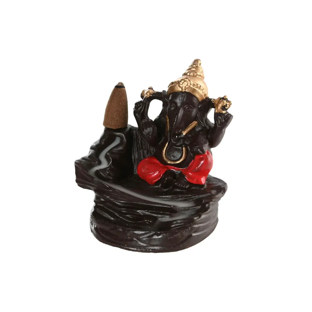 Eteeristen öljyjen poltin Home ESPRIT Keraminen Mandala Intialainen mies 13 x 8 x 12,5 cm Suitsuke (6 osaa)