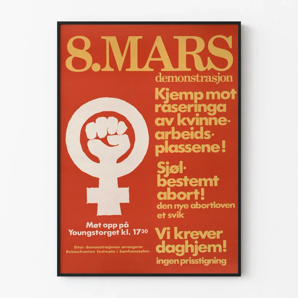 Feministinen juliste 8. maaliskuuta - symbolit ja vaatimukset