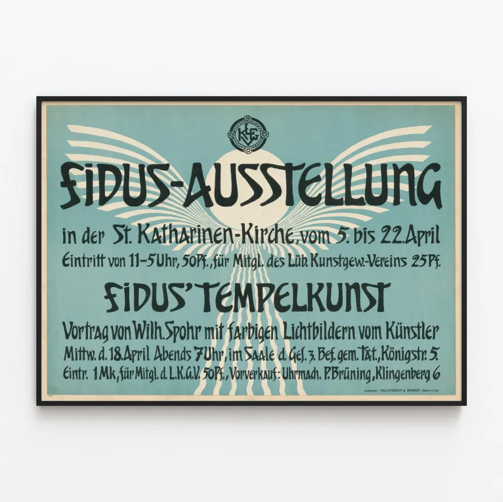 FidUs-näyttelyn juliste St Katharinenin kirkossa