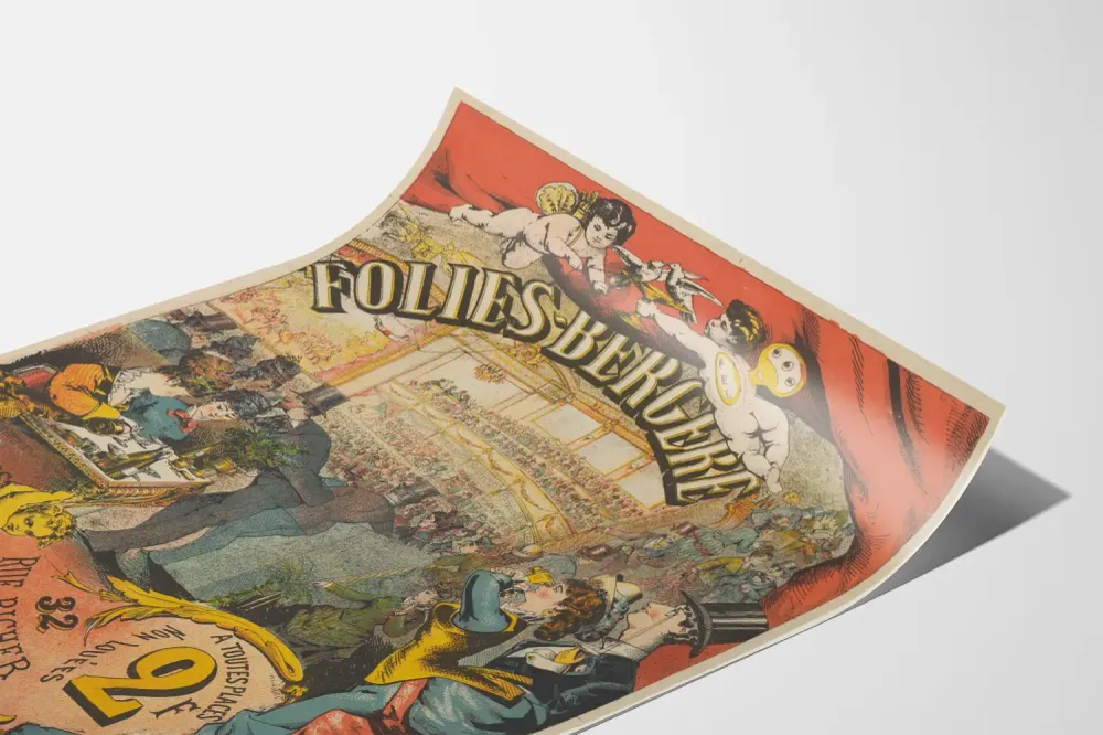 Folies Bergère - Juliste - Esitys joka ilta klo 20