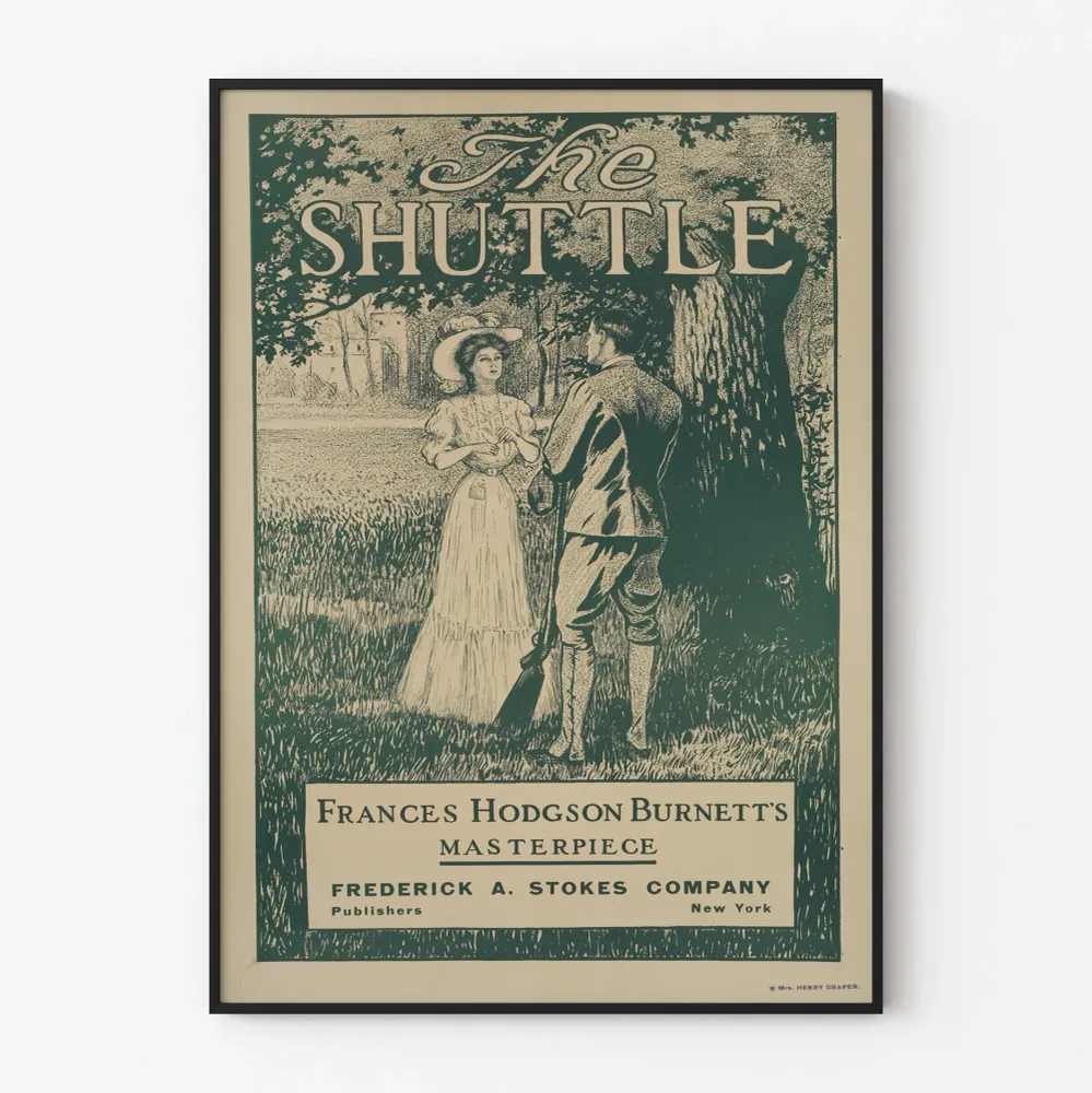 Frances Hodgson Burnettin vintagejuliste Shuttle