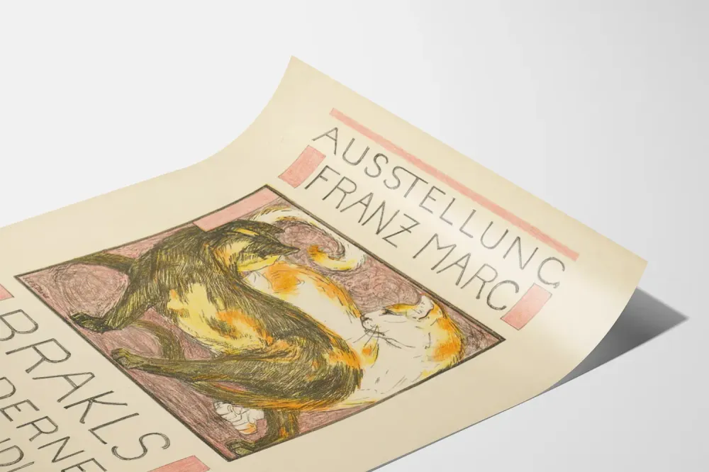 Franz Marc -näyttelyjuliste Brakls Kunsthandlung München