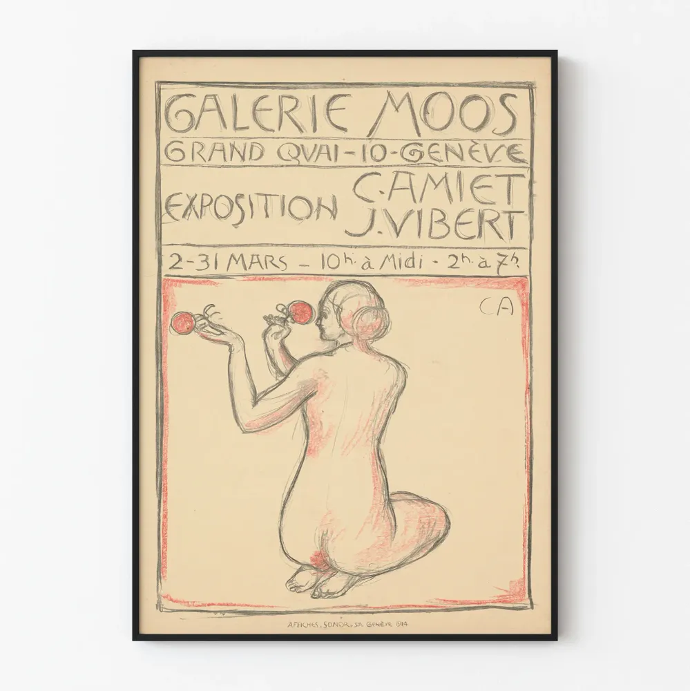 Galerie Moos Juliste Näyttely C. Amiet J. Vibert Genève