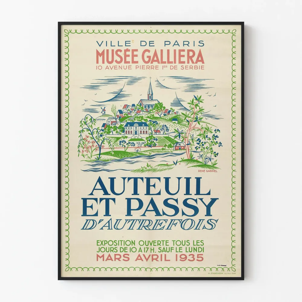 Gallieran museon juliste - Auteuilin ja Passyn näyttely 1935