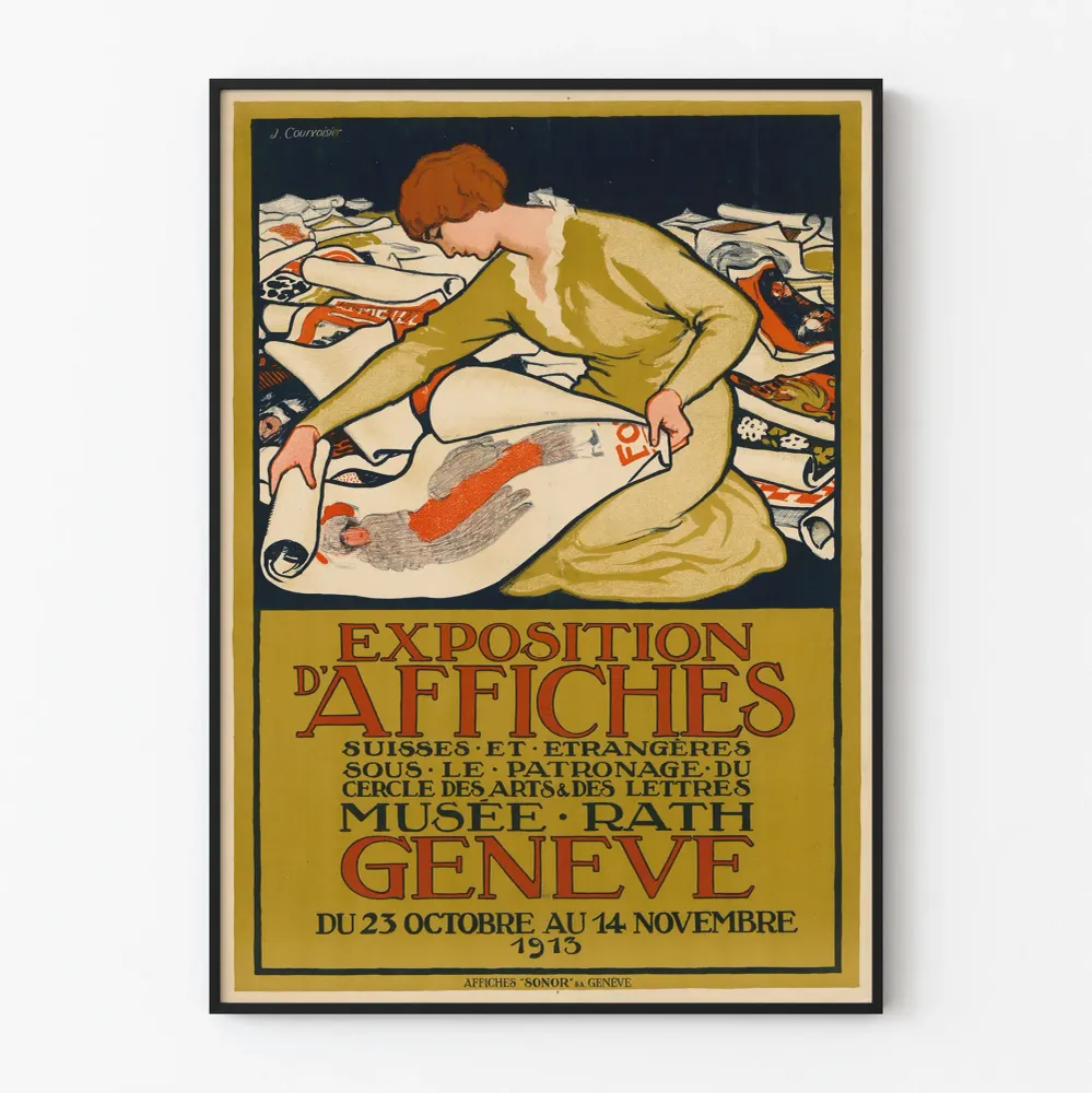 Geneven 1913 julistemessunäyttely seinäkoriste vintage