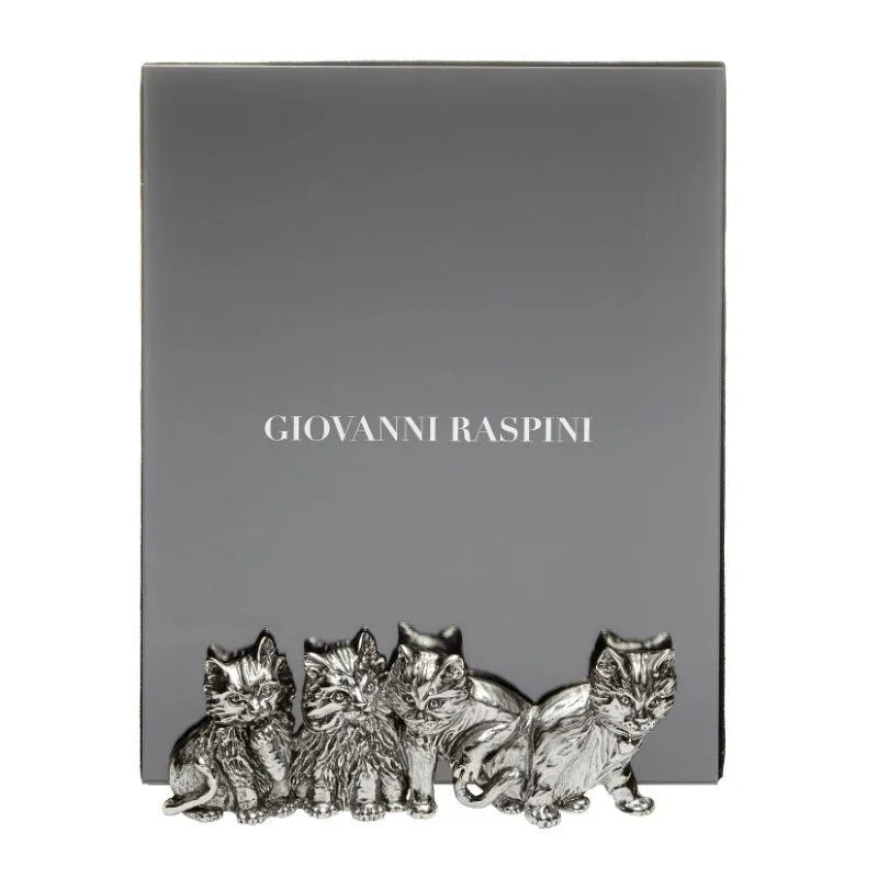 Giovanni Raspini Gatti lasi 16x20cm valkoinen pronssi B0364