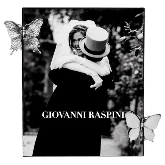 Giovanni Raspini lasi Perhoskehys 12x15cm 925 hopea 1954