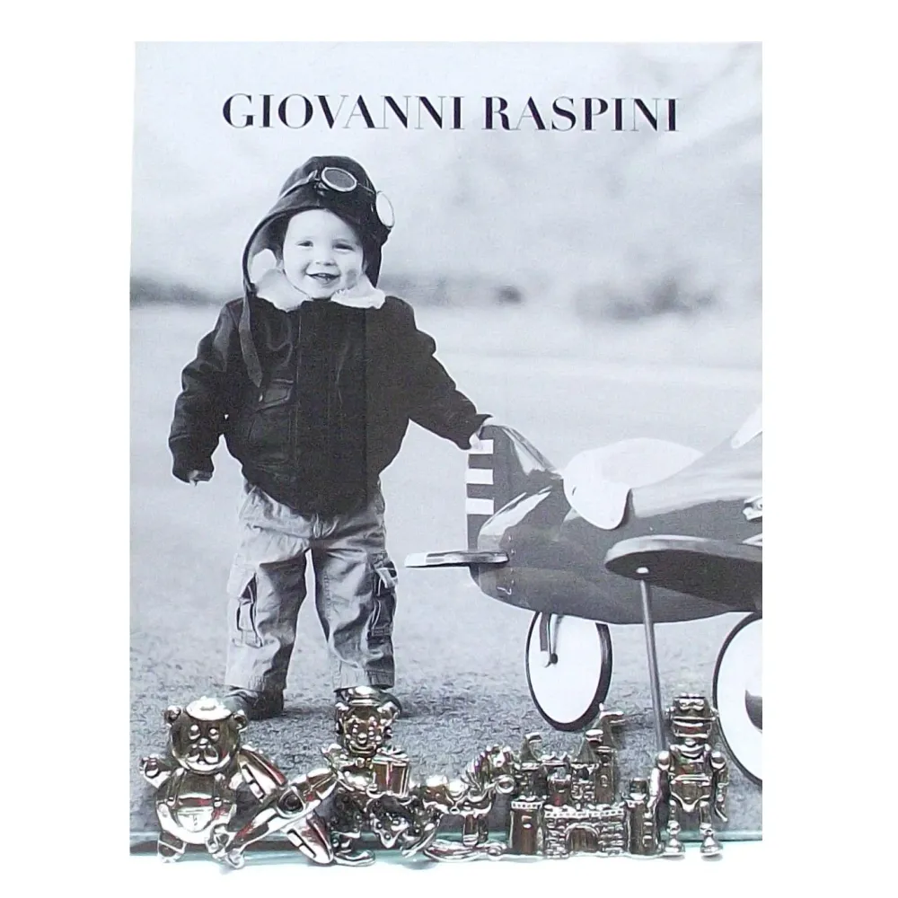 Giovanni Raspini vauvan lasikehys 16x20cm valkoinen pronssi B0227