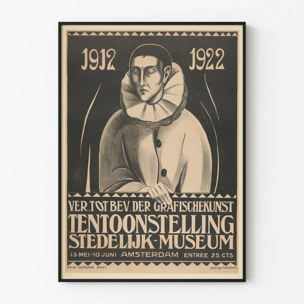 Graafinen näyttelyjuliste Stedelijk Museum Amsterdam 1922