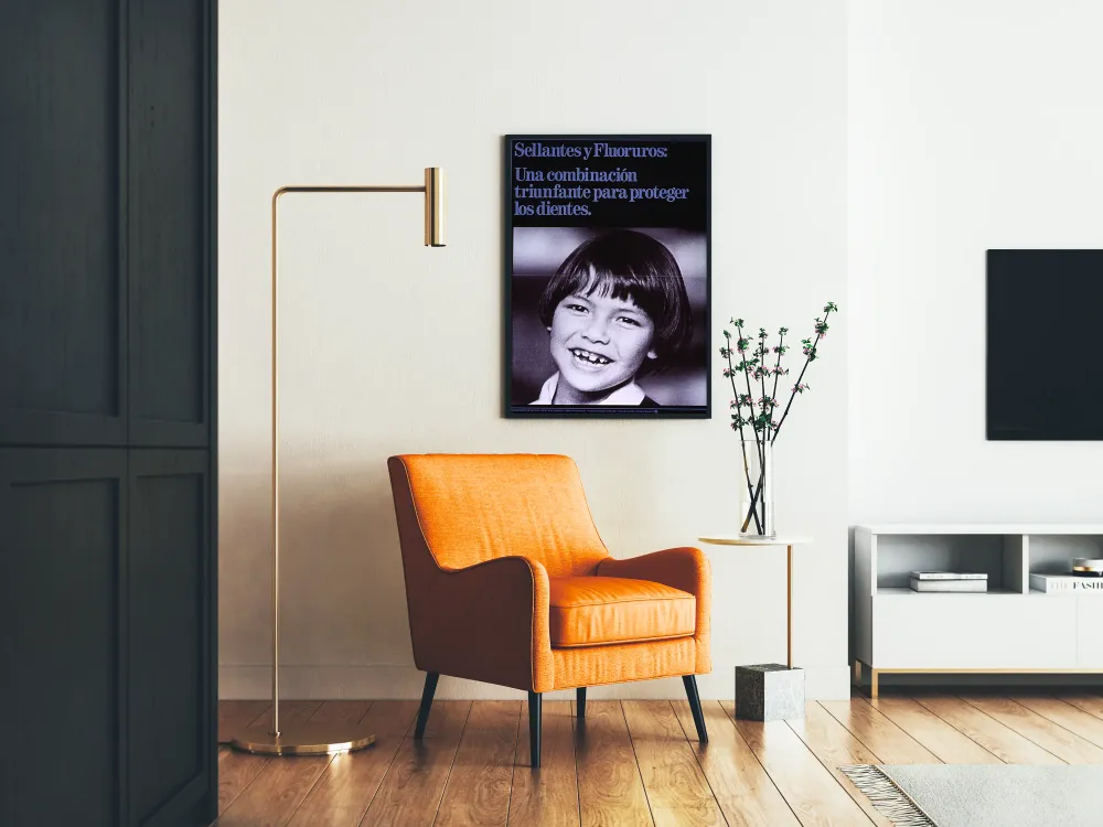Hammaslääketieteen juliste: Hammassuojaus täyteaineilla ja fluoriineilla