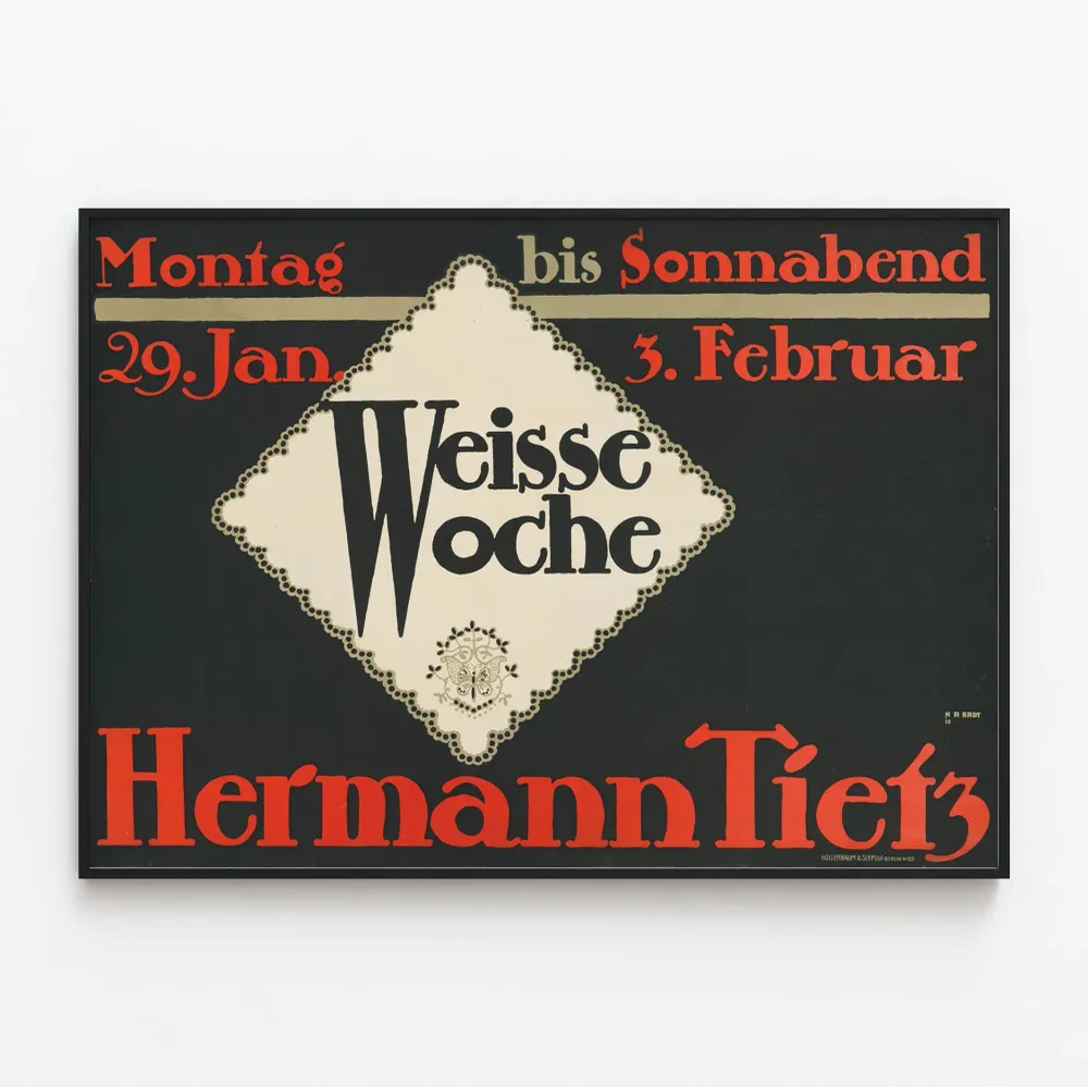 Hermann Tietzin retrojuliste Weisse Woche