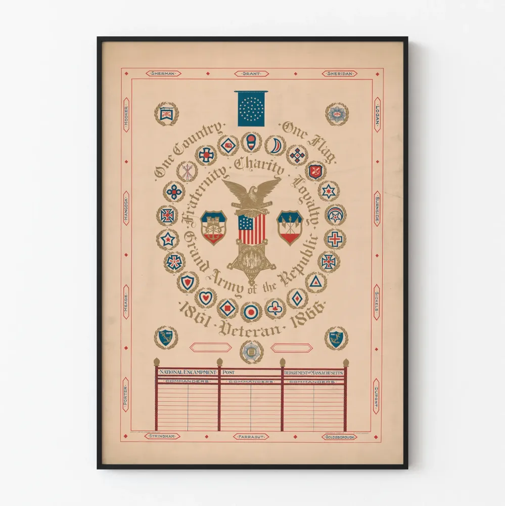 Historiallinen juliste Grand Army Republic - Vintage seinäkoriste Yhdysvallat