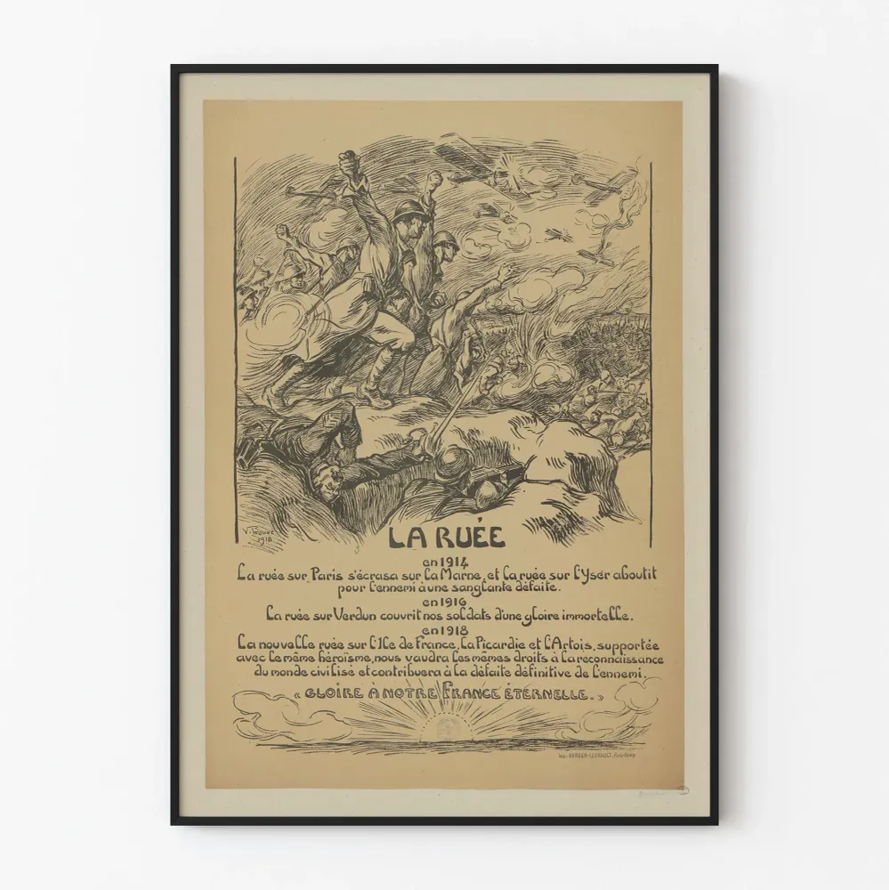 Historiallinen juliste Karkureitti vuonna 1914