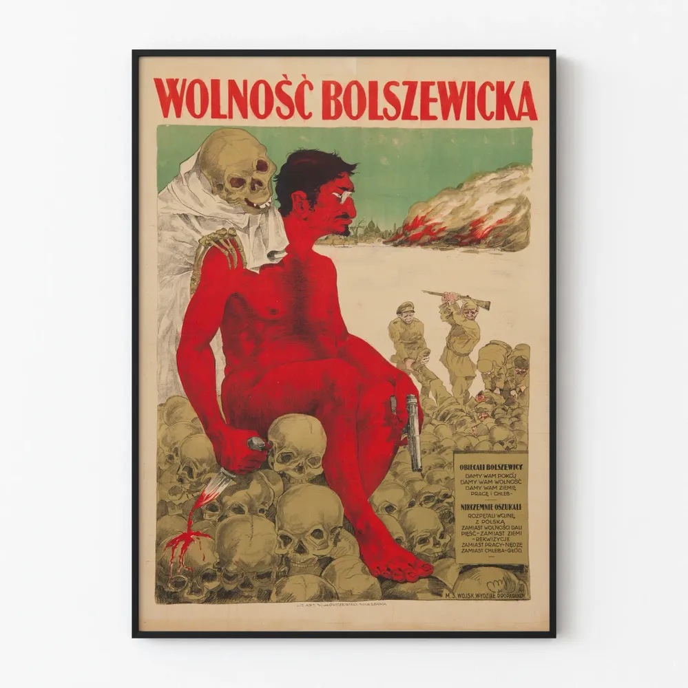 Historiallinen propagandajuliste Wolność Bolszewicka seinäkoristeeksi