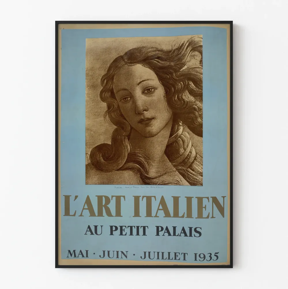 Italiainen taide juliste Petit Palais 1935 - vintage seinäkoriste