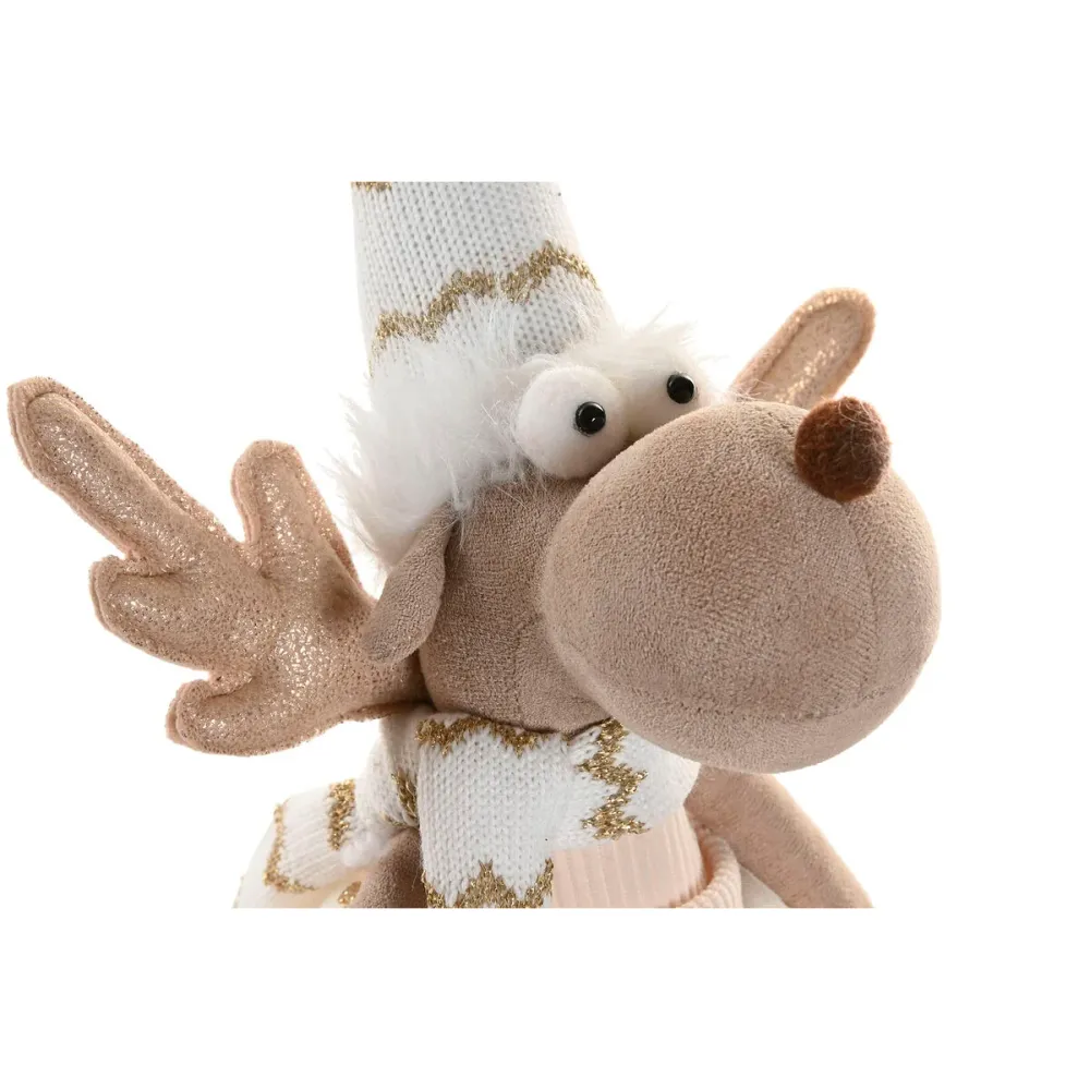 Joulukuusenpallo Home ESPRIT Valkoinen Poro 14 X 13 X 55 CM (2 osaa)