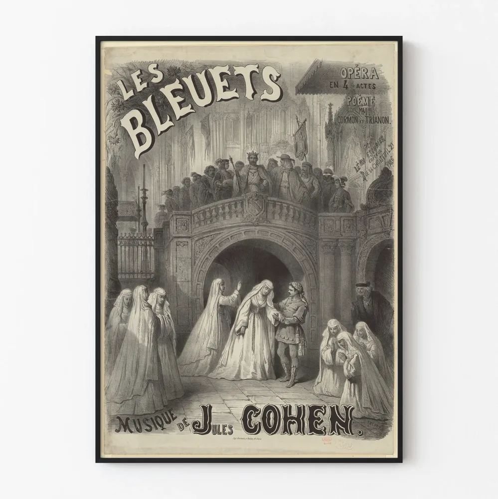 Jules Cohenin vintage-oopperajuliste Les Bleuets